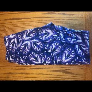 EUC Purple Wolf Leggings OS 🐺